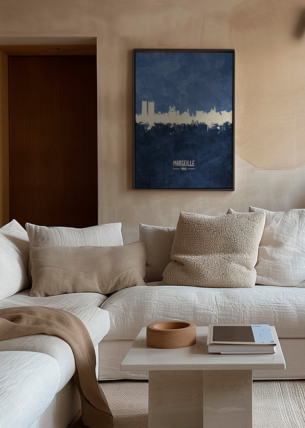 Marseille Skyline bleu