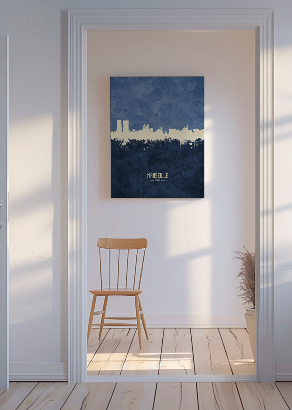 Marseille Skyline bleu