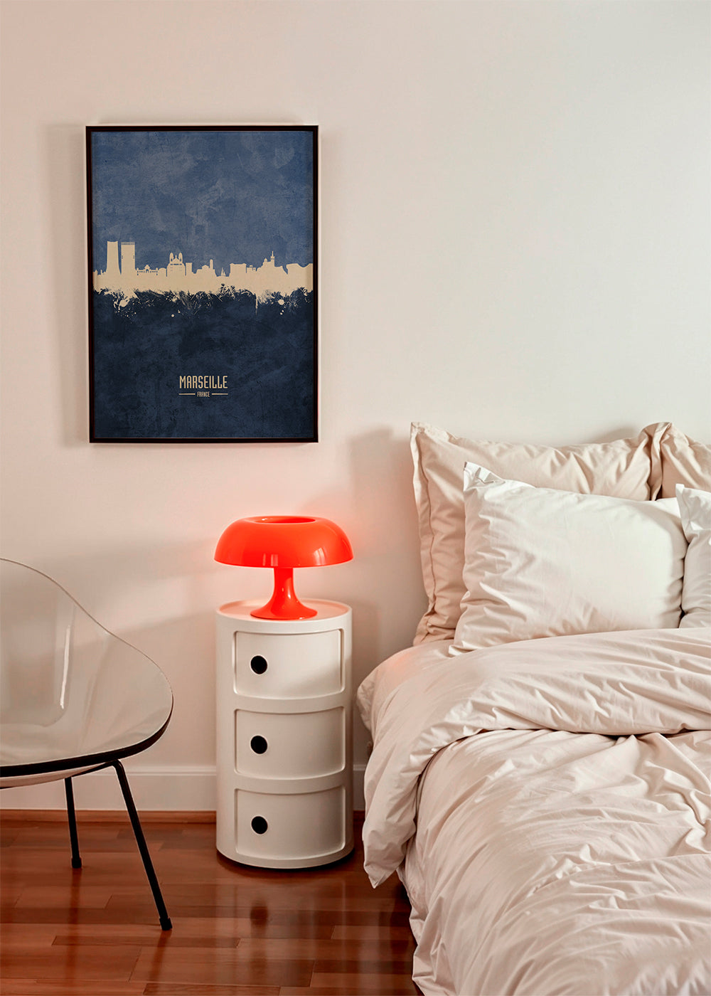 Marseille Skyline bleu