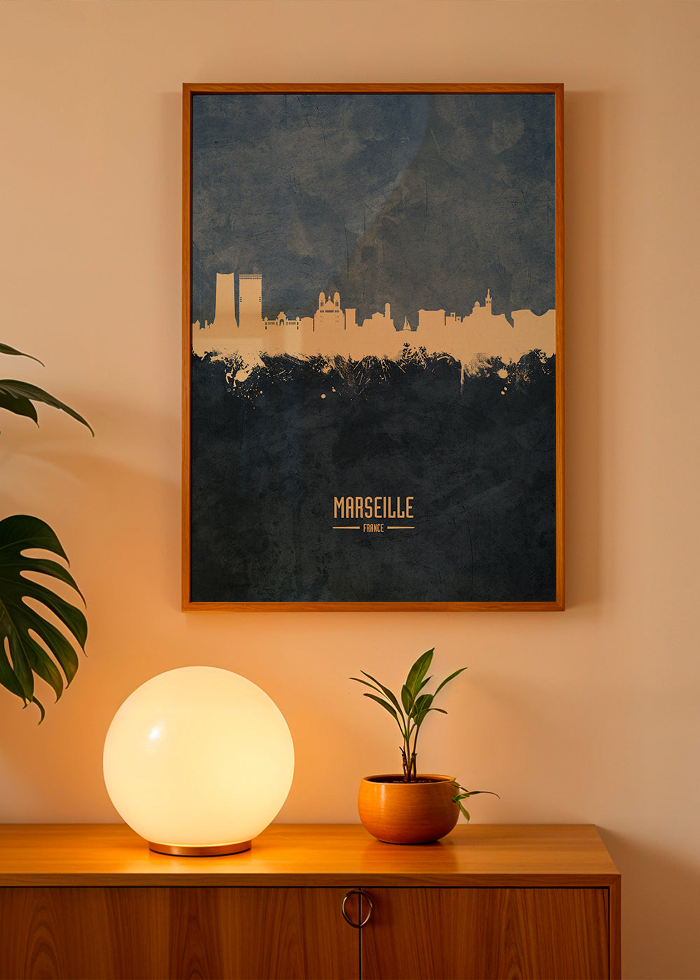 Marseille Skyline bleu