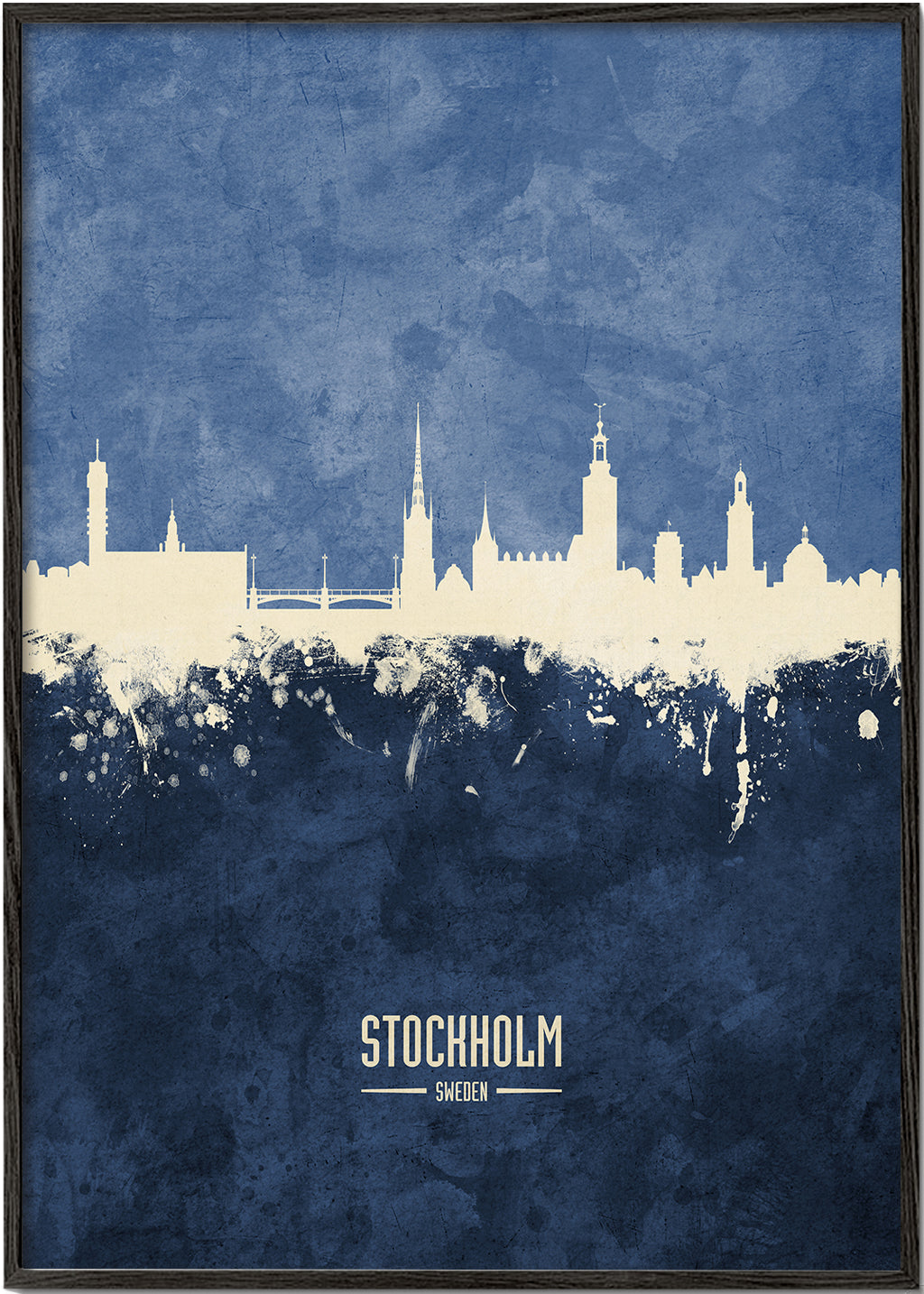 Stockholm Skyline bleu