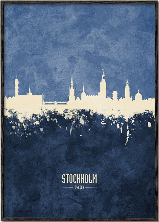 Stockholm Skyline bleu