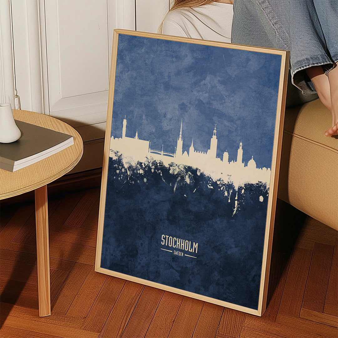 Stockholm Skyline bleu