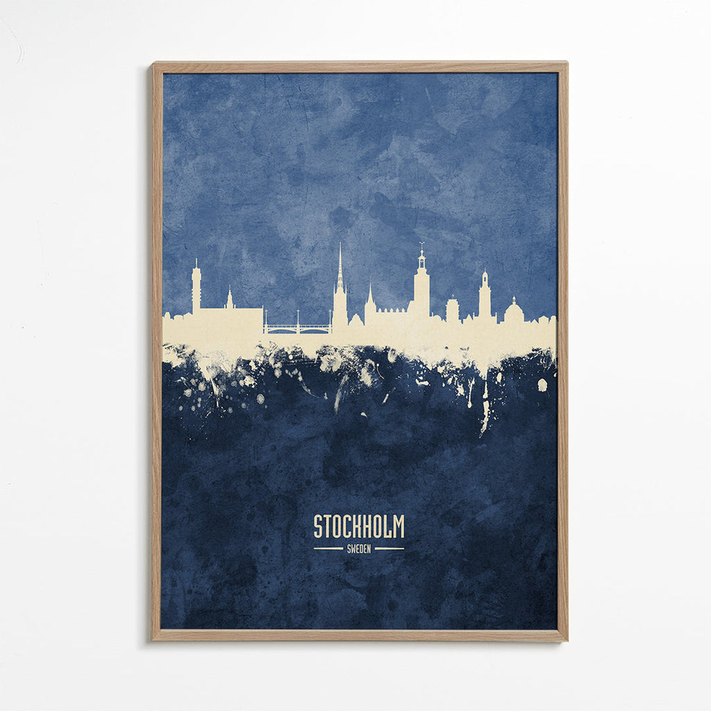 Stockholm Skyline bleu
