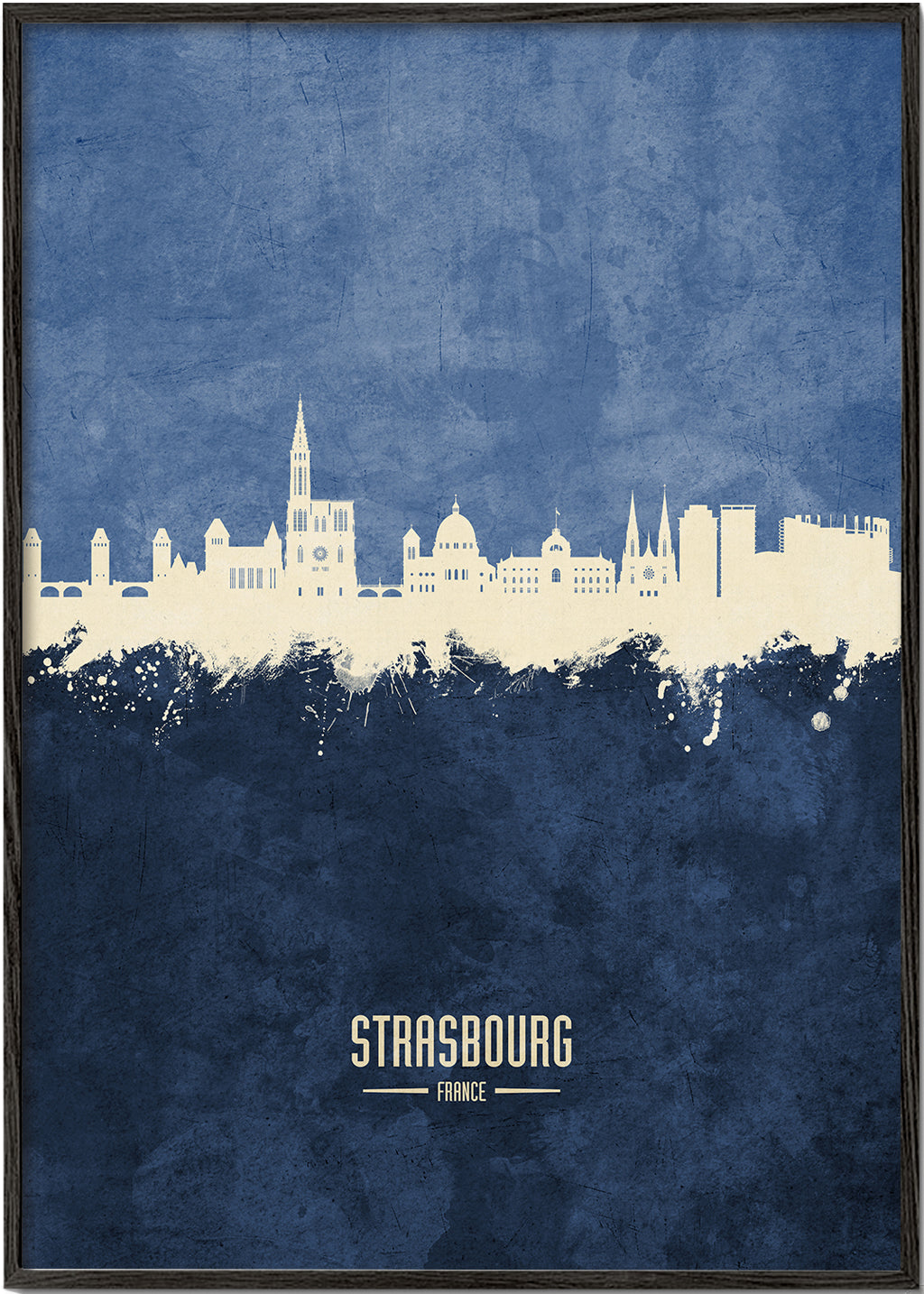 Strasbourg Skyline bleu
