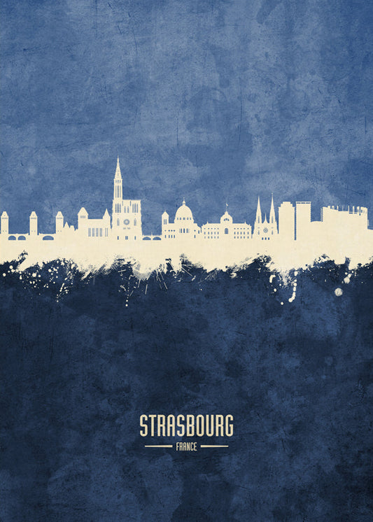 Strasbourg Skyline bleu