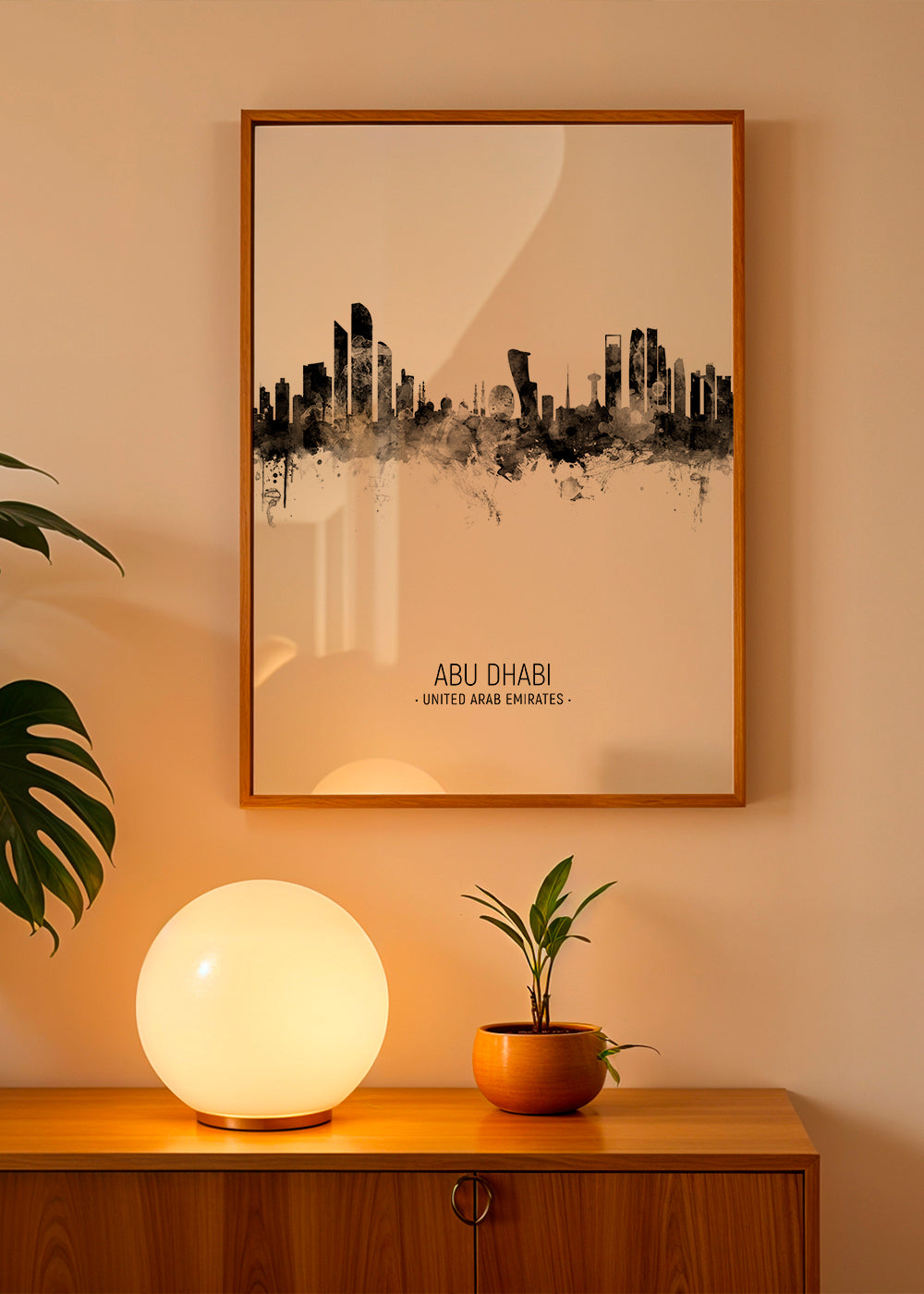 Abu Dhabi Skyline noir et blanc