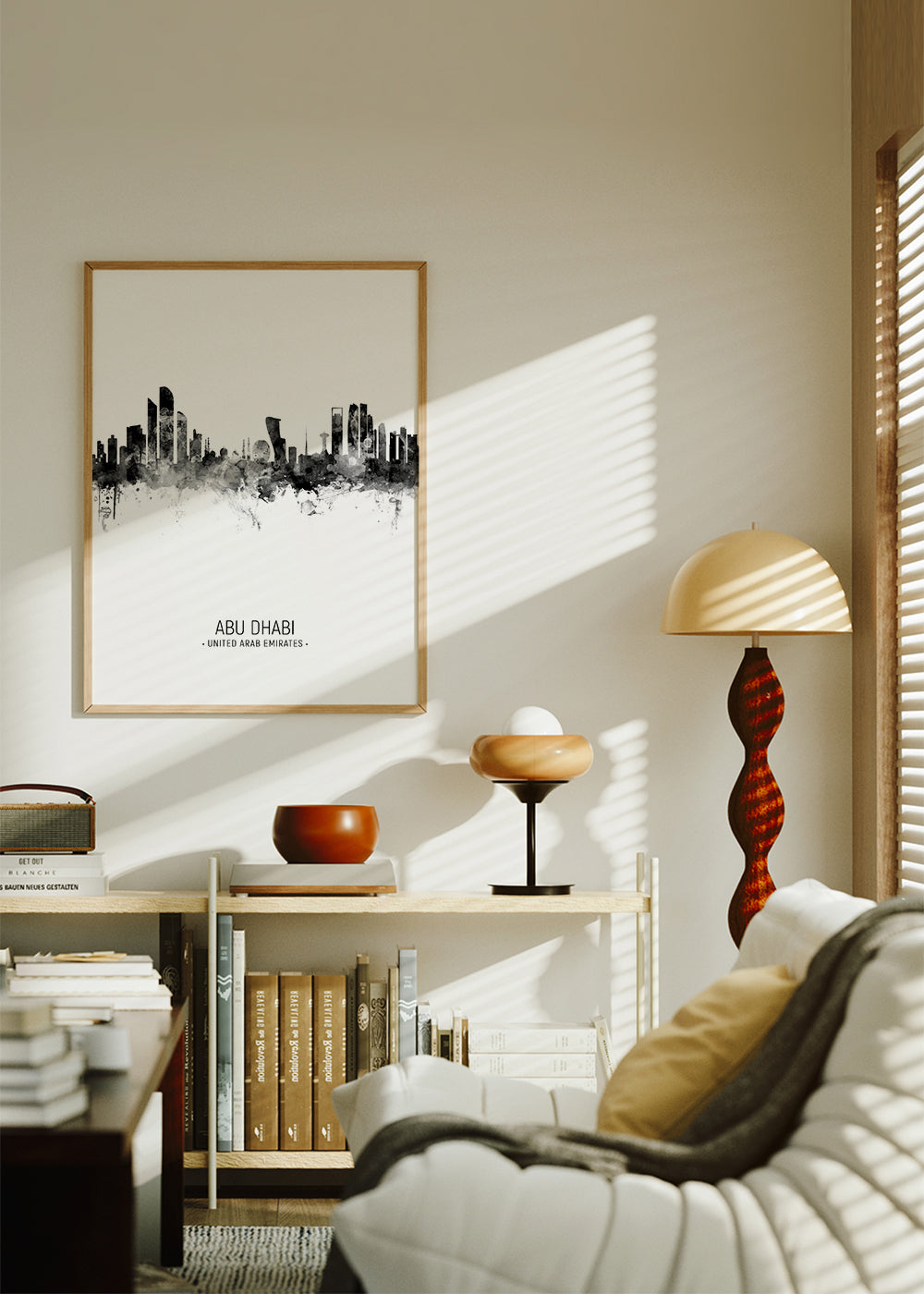 Abu Dhabi Skyline noir et blanc
