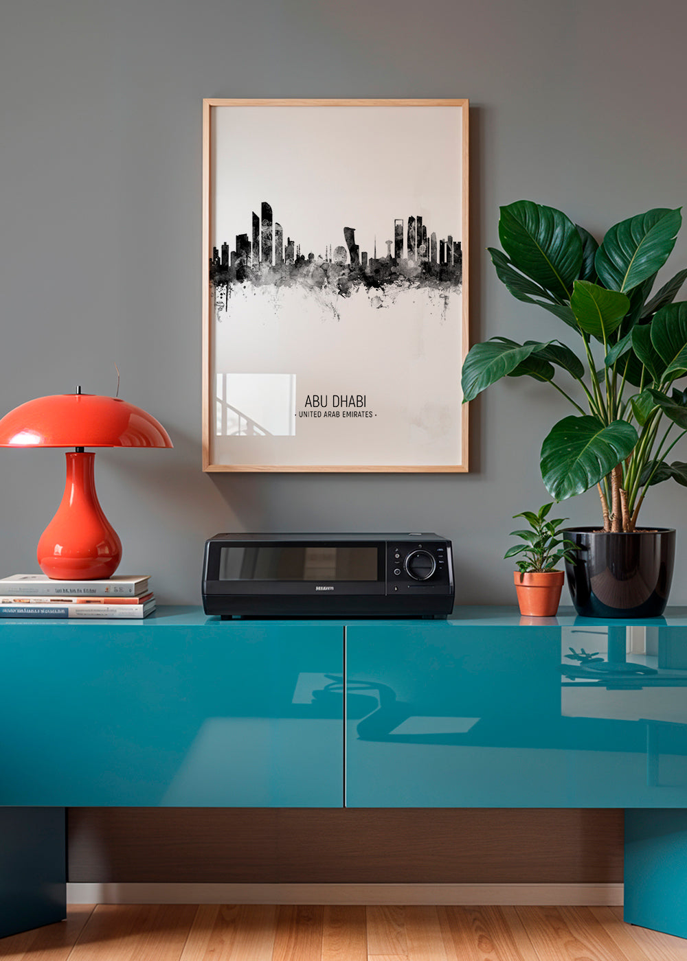 Abu Dhabi Skyline noir et blanc