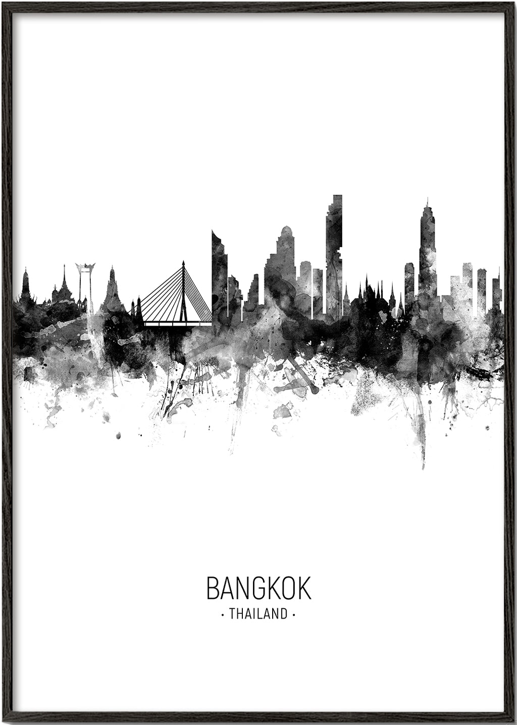 Bangkok Skyline noir et blanc