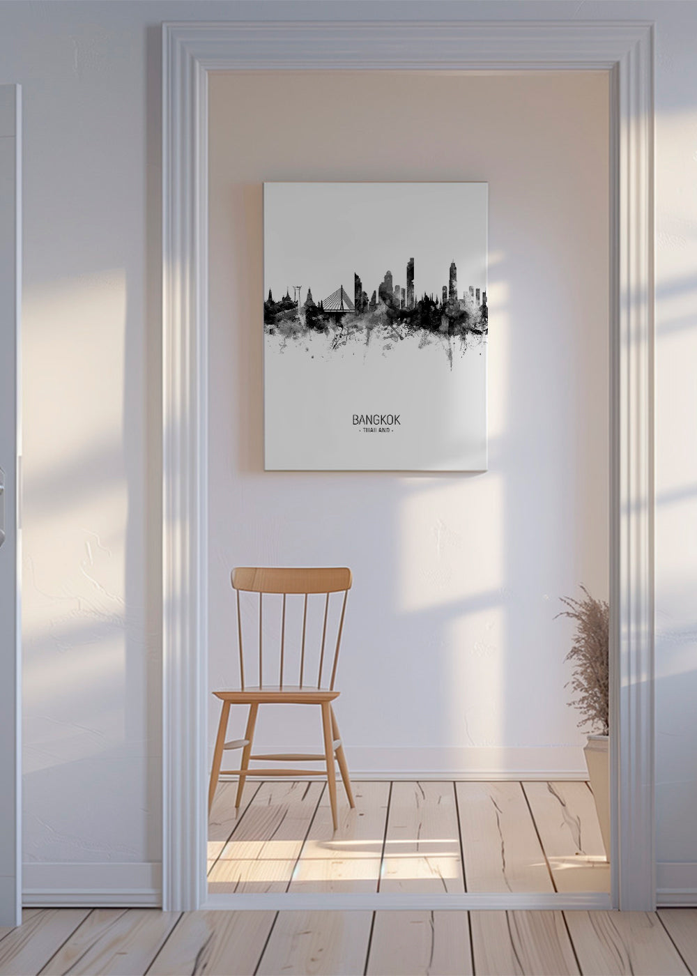 Bangkok Skyline noir et blanc