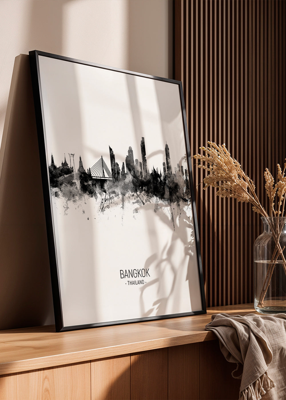 Bangkok Skyline noir et blanc