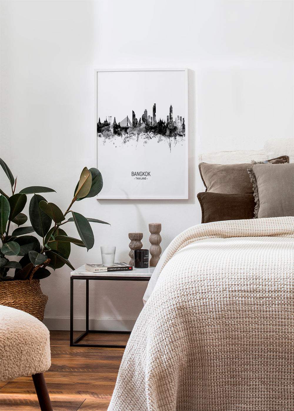 Bangkok Skyline noir et blanc