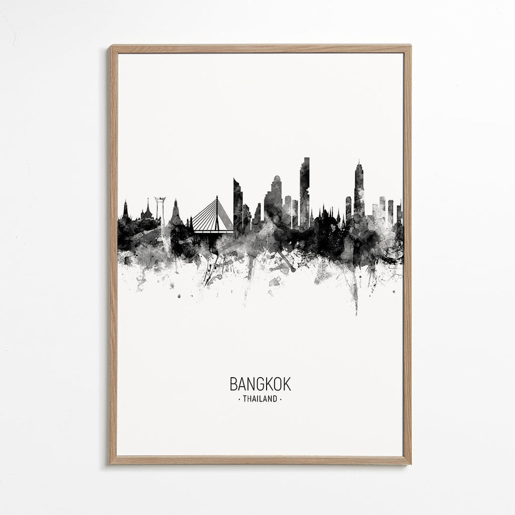 Bangkok Skyline noir et blanc