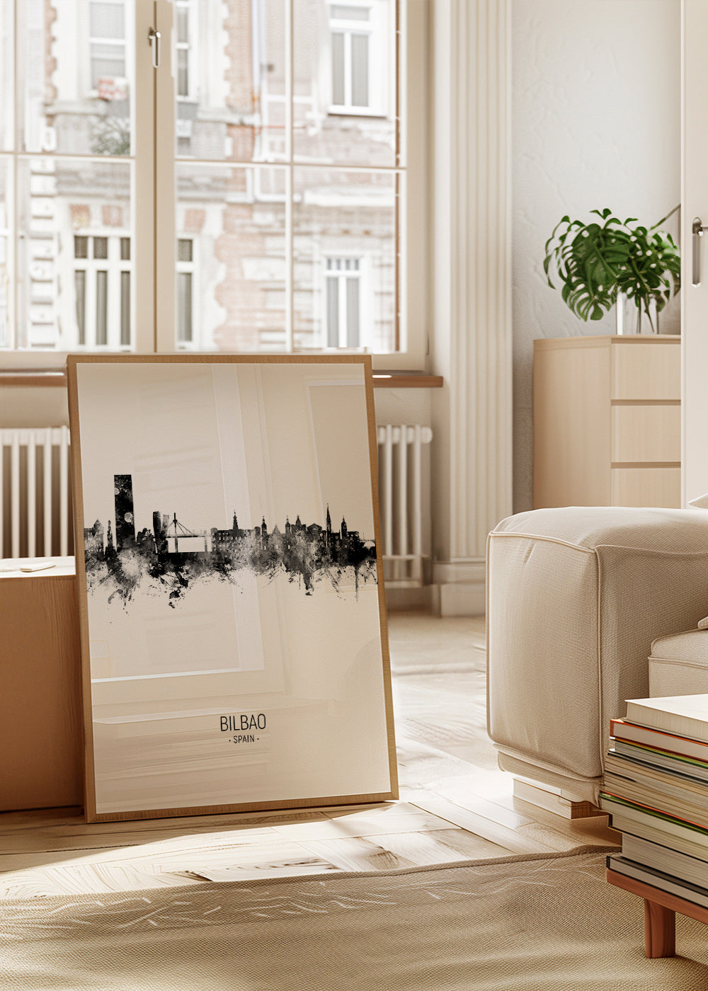 Bilbao Skyline noir et blanc