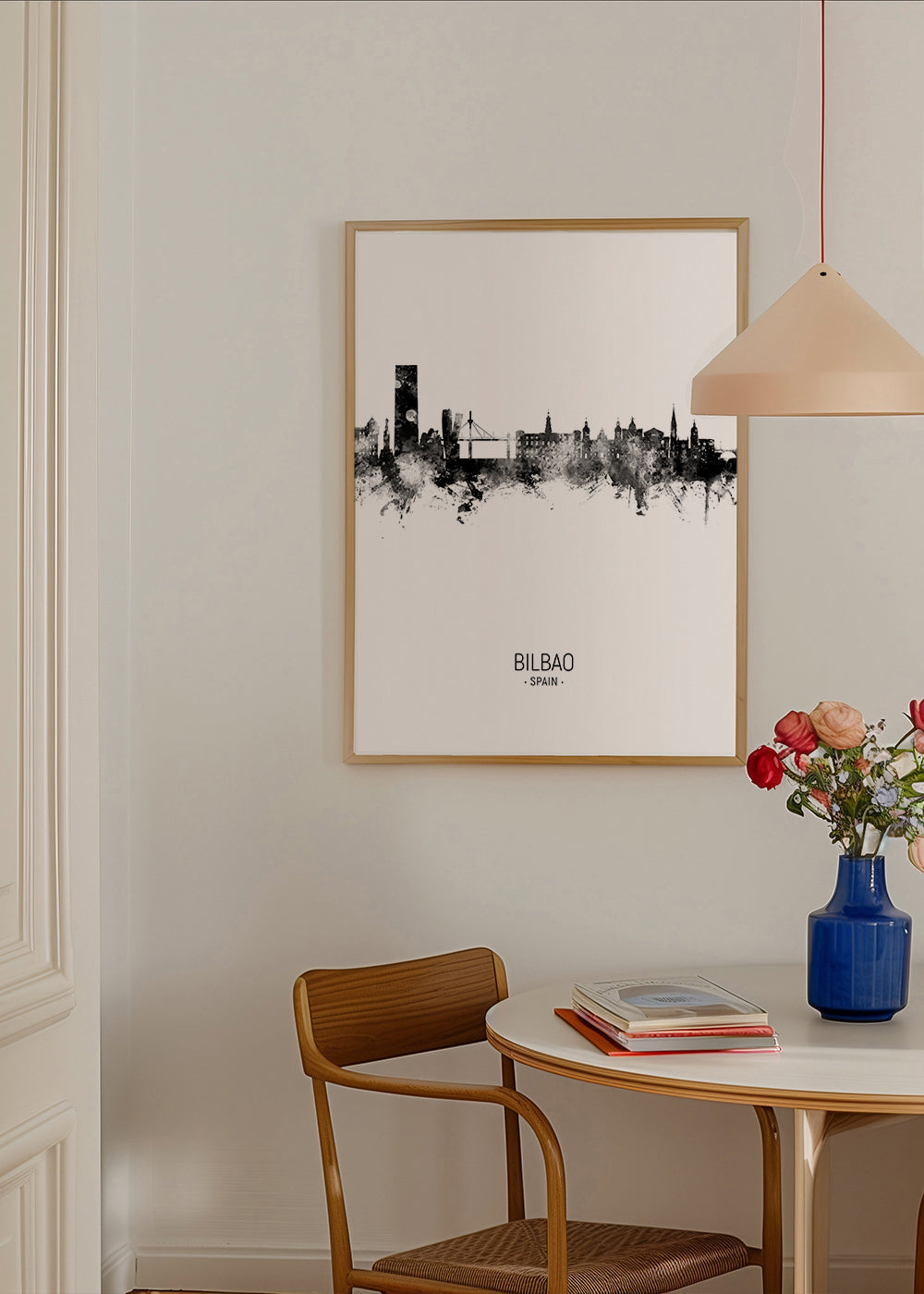 Bilbao Skyline noir et blanc