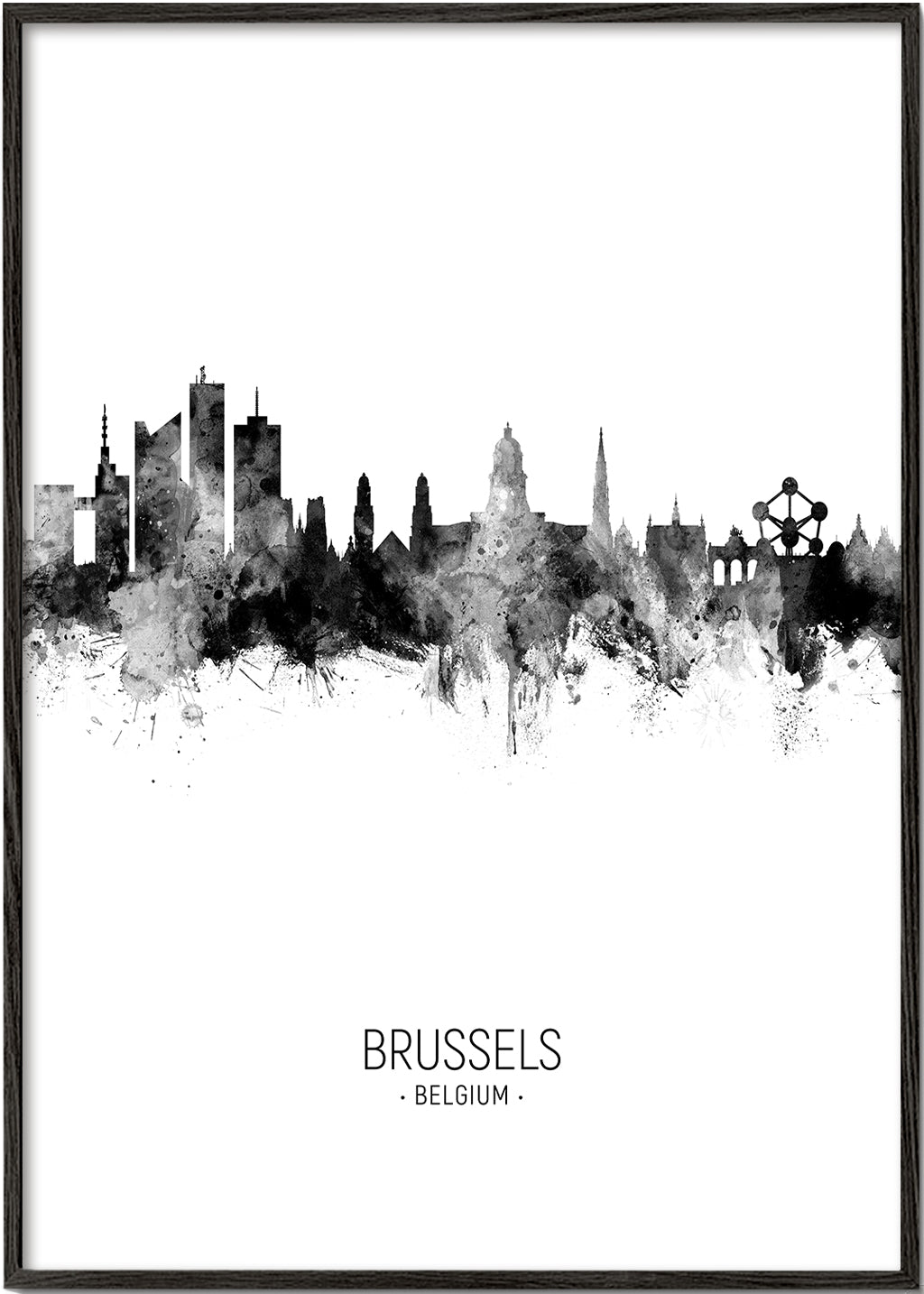 Brussels Skyline noir et blanc