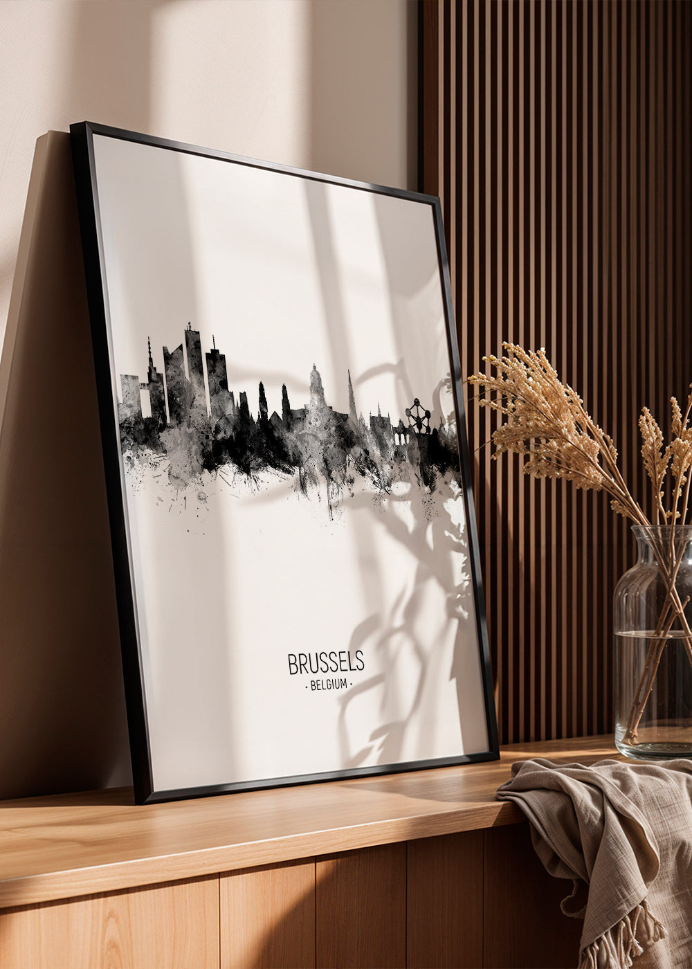 Brussels Skyline noir et blanc