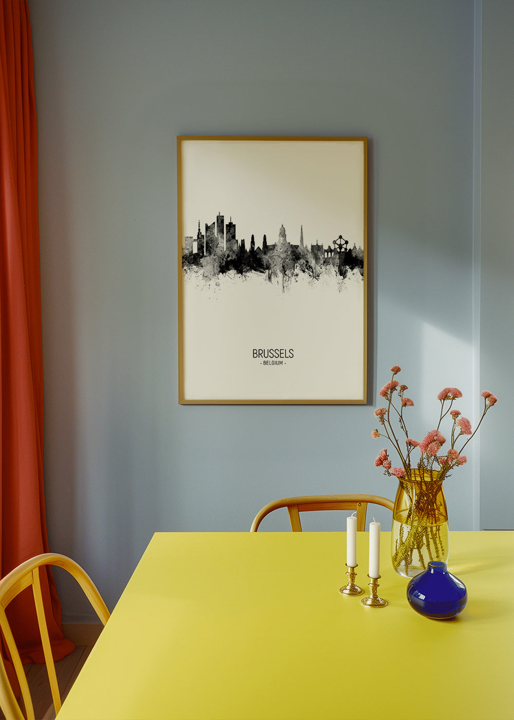 Brussels Skyline noir et blanc