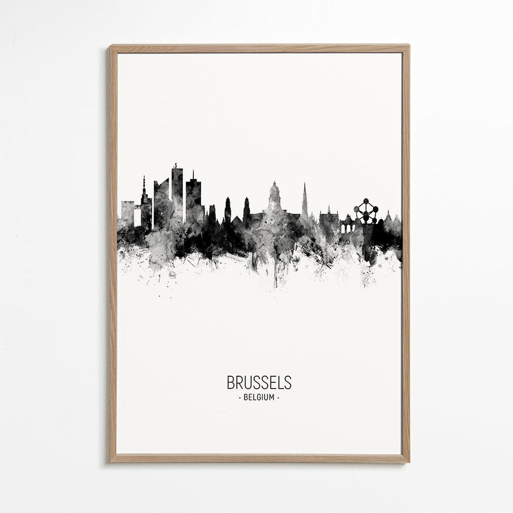 Brussels Skyline noir et blanc