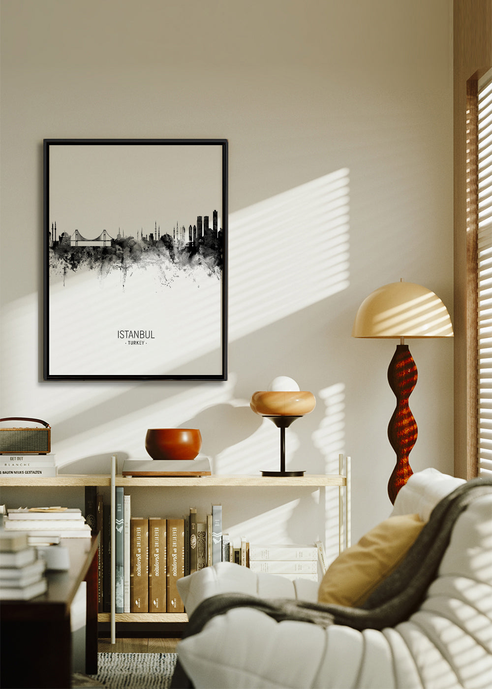 Istanbul Skyline noir et blanc