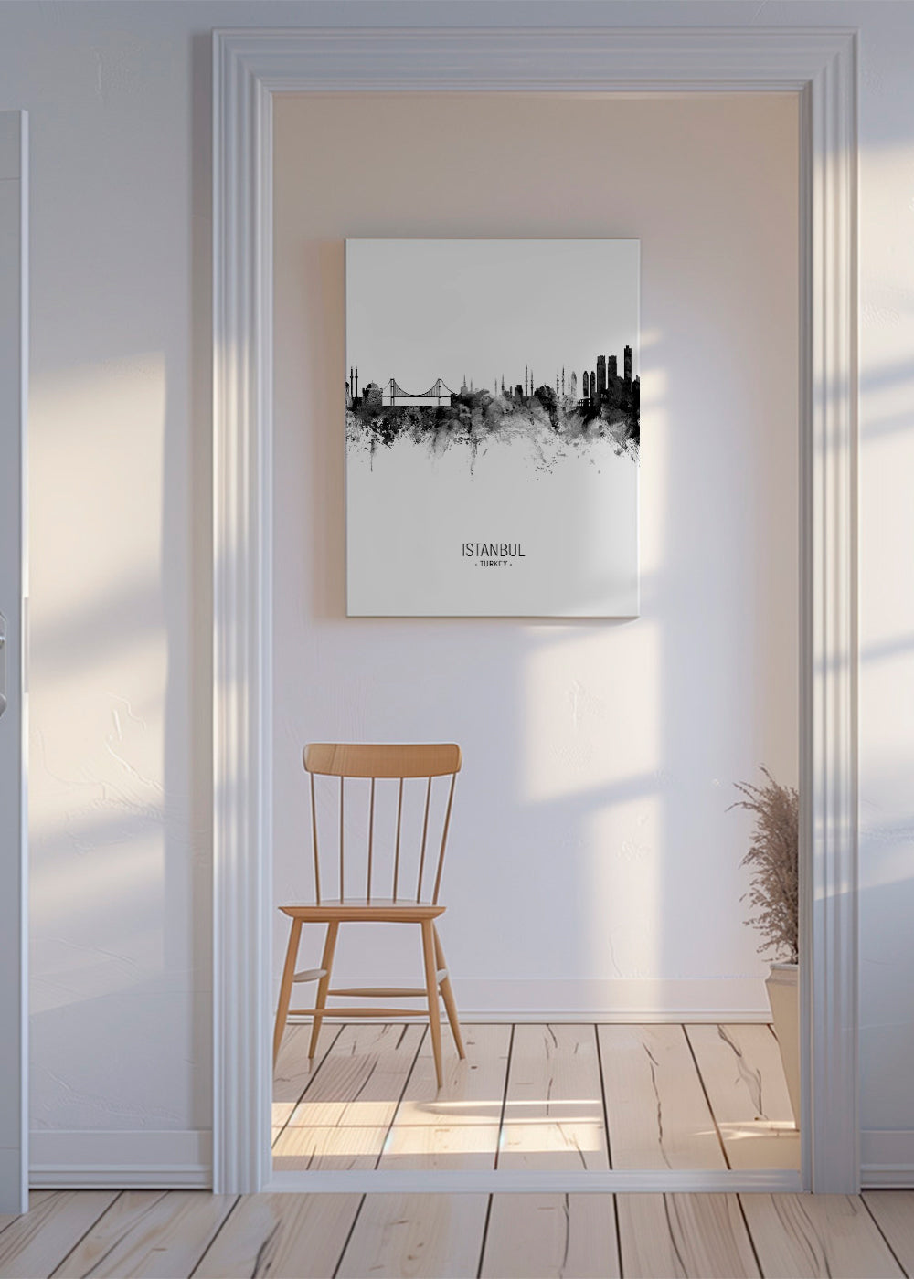 Istanbul Skyline noir et blanc