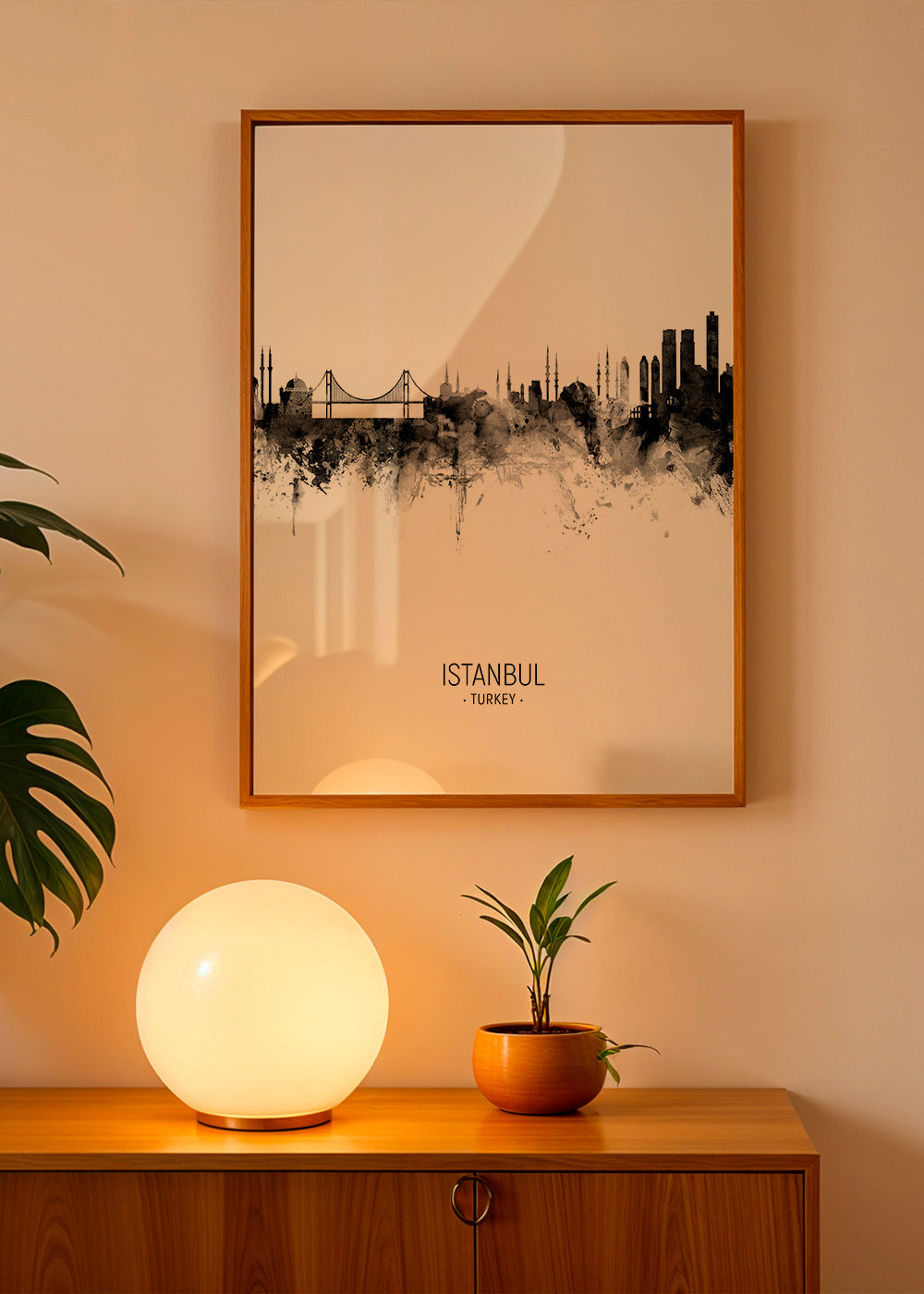 Istanbul Skyline noir et blanc