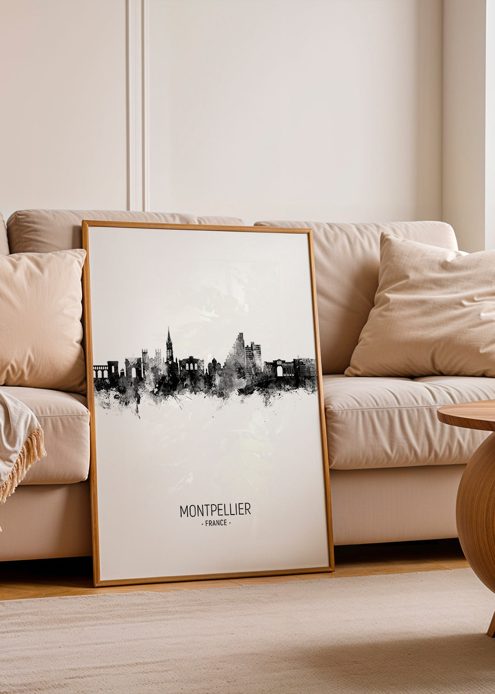 Montpellier Skyline noir et blanc