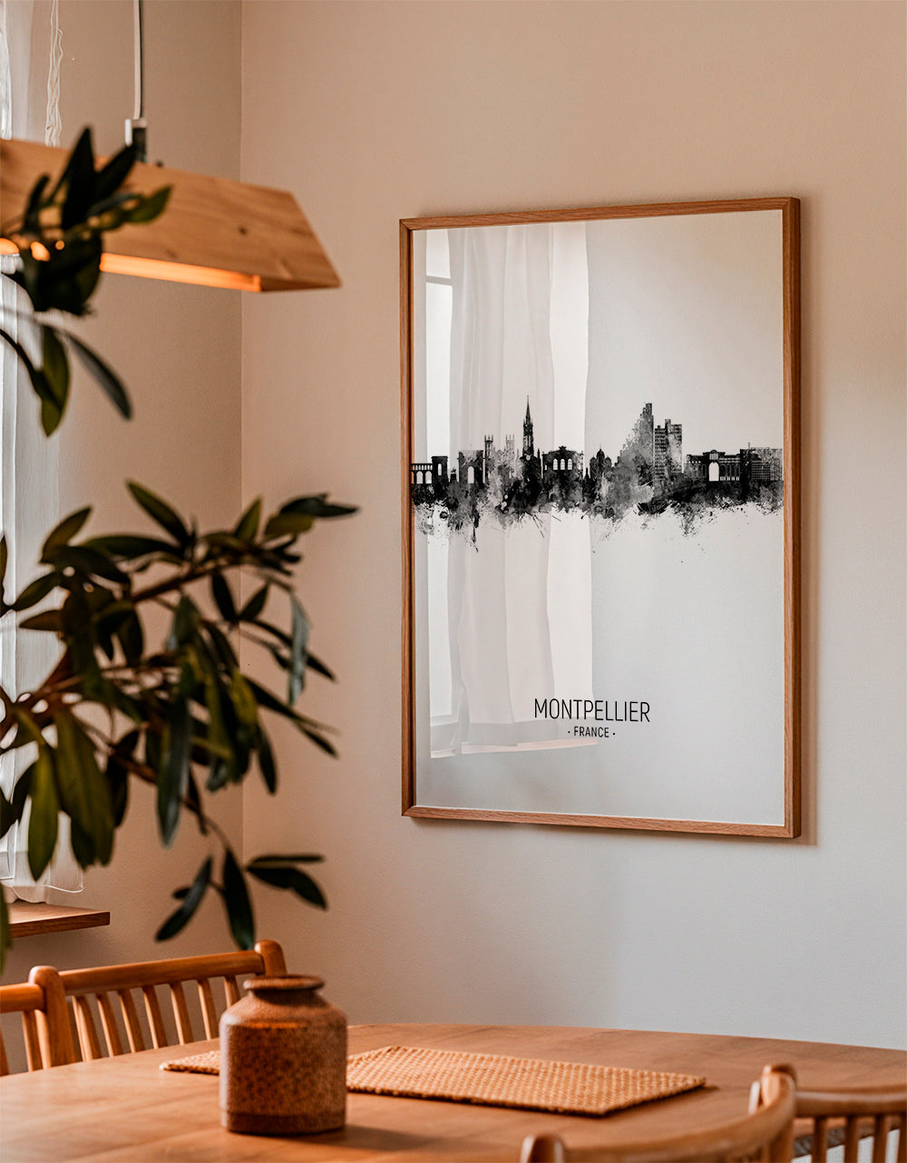 Montpellier Skyline noir et blanc