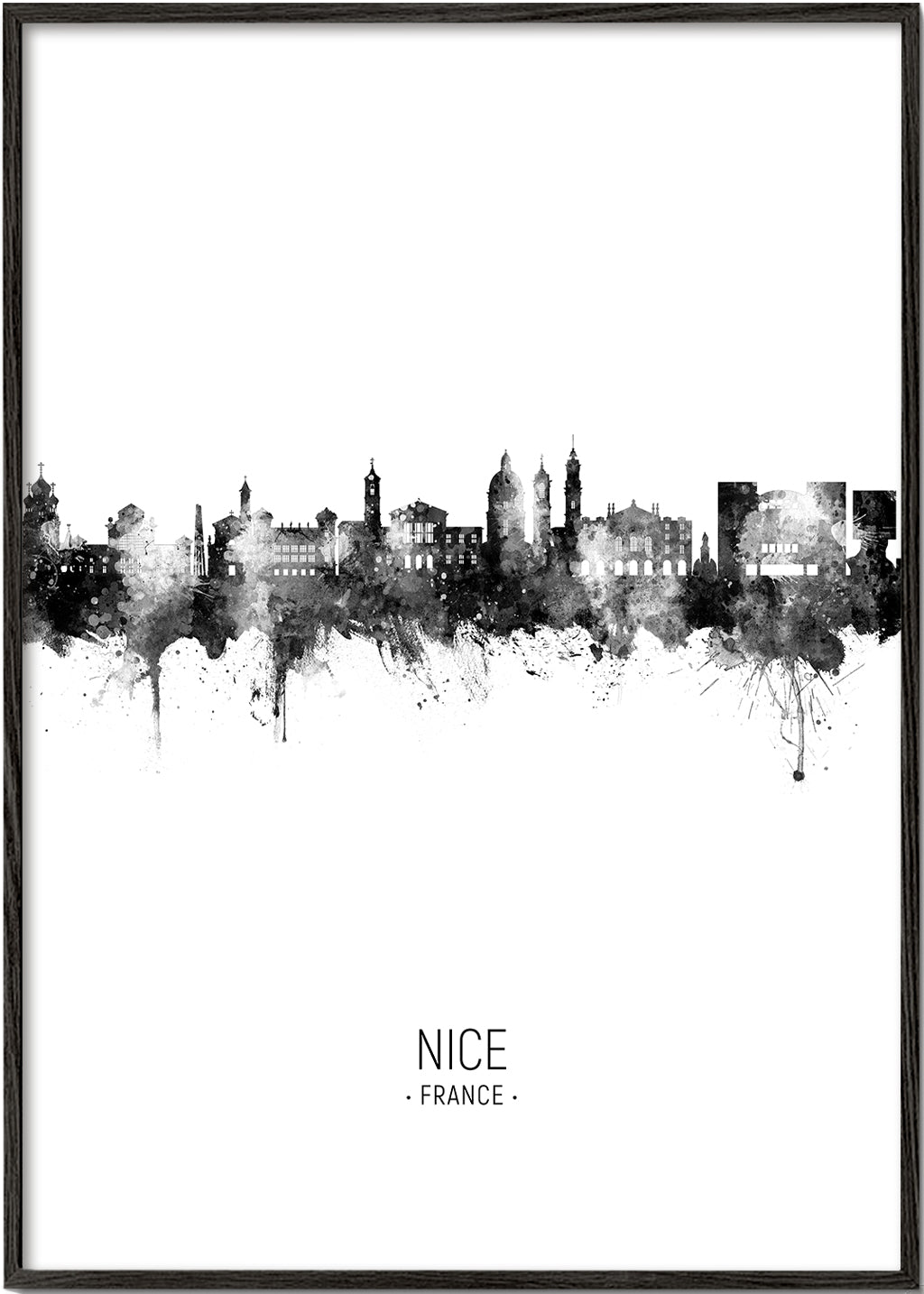 Nice Skyline noir et blanc