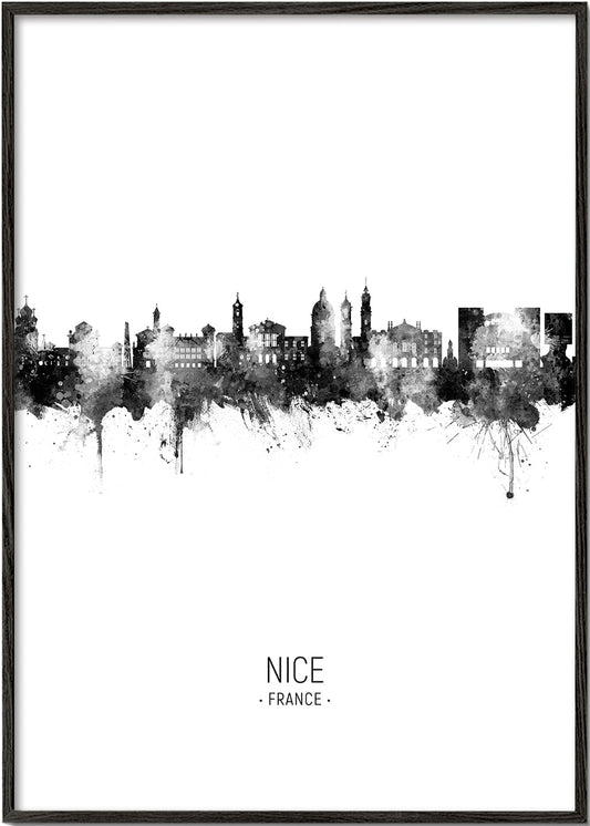 Nice Skyline noir et blanc