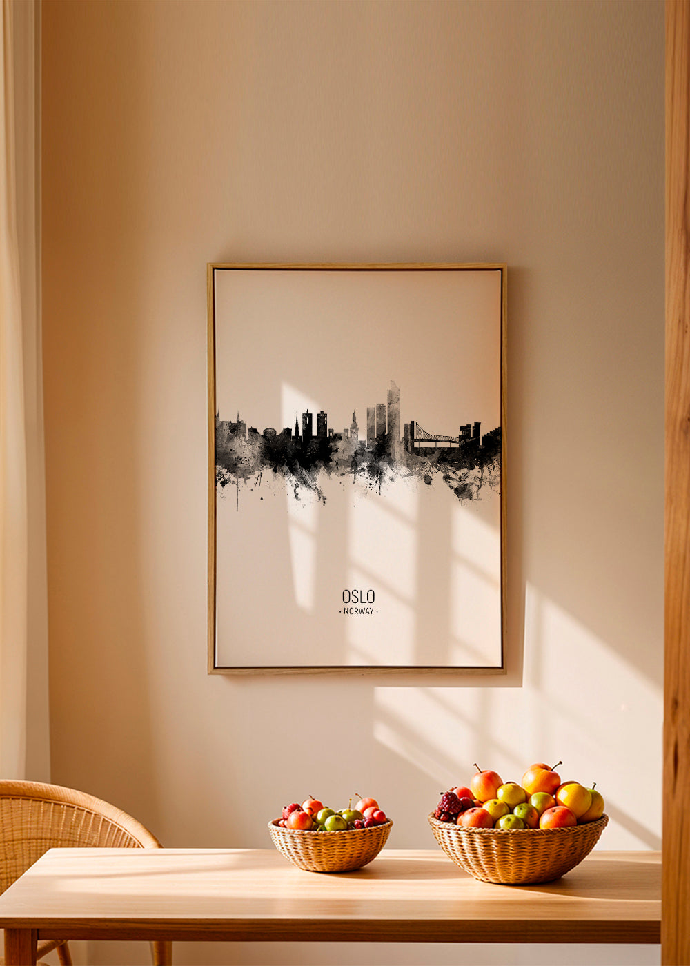Oslo Skyline noir et blanc