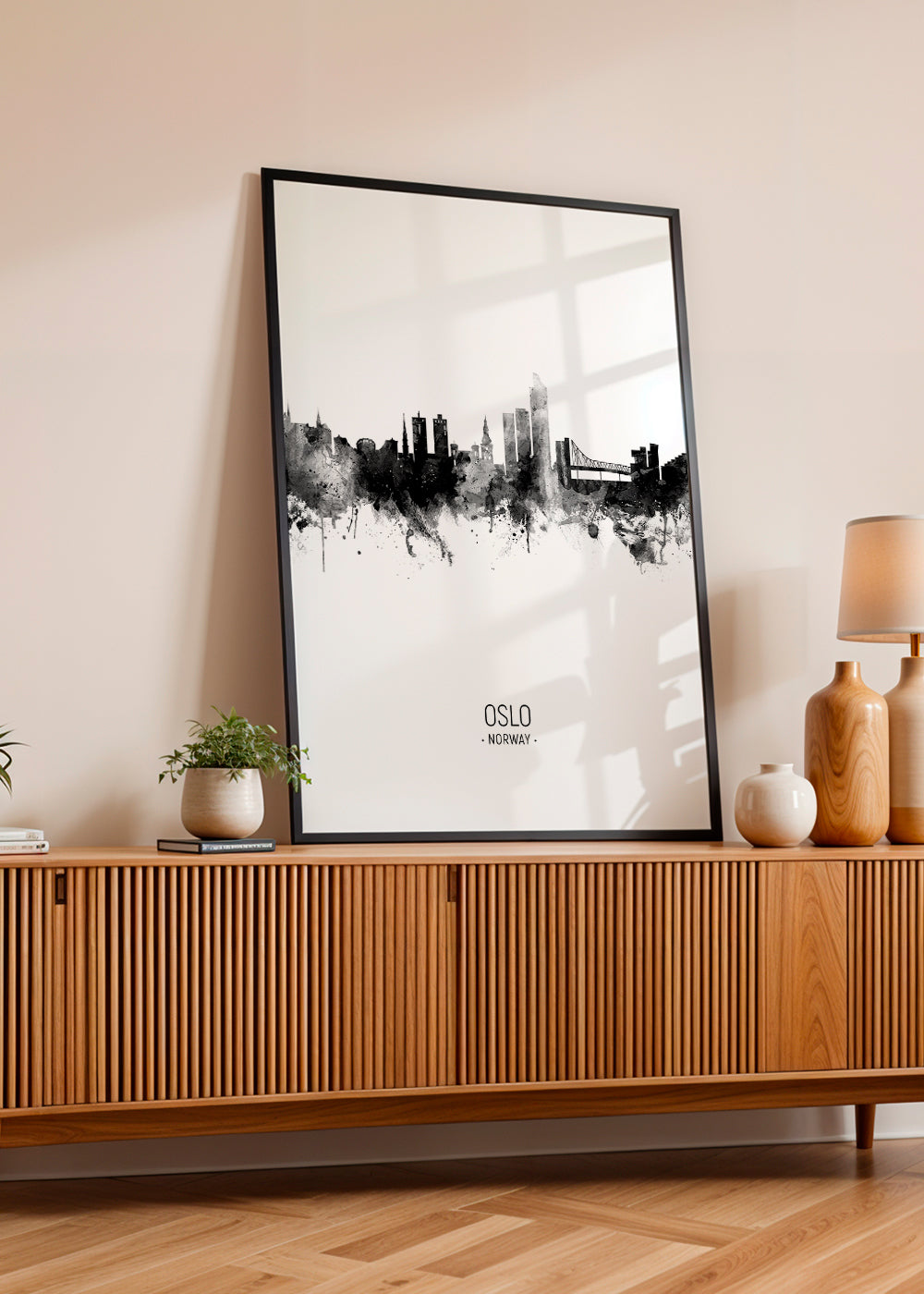 Oslo Skyline noir et blanc