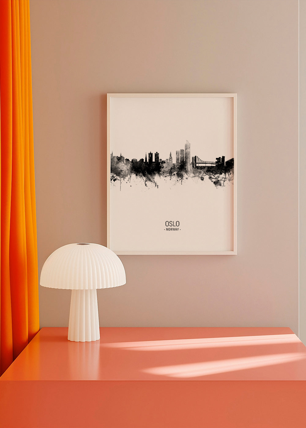 Oslo Skyline noir et blanc