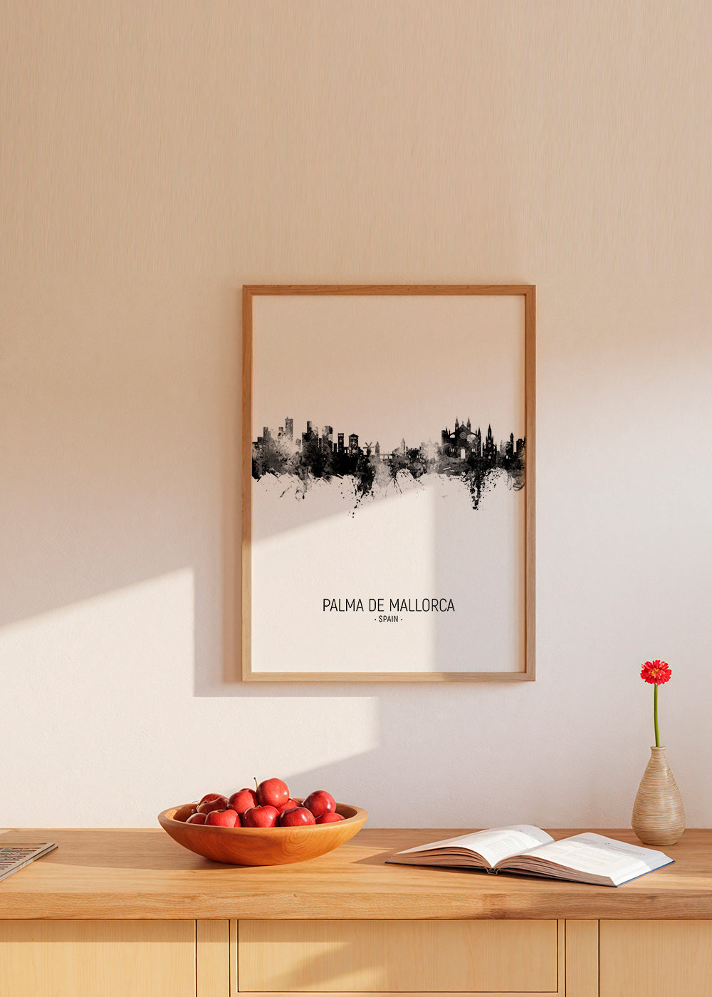 Palma de Mallorca Skyline noir et blanc