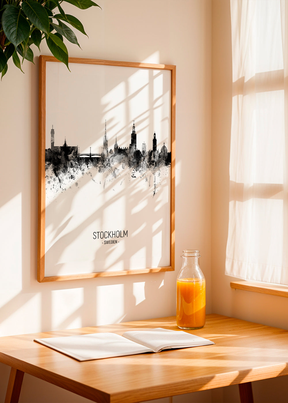 Stockholm Skyline noir et blanc