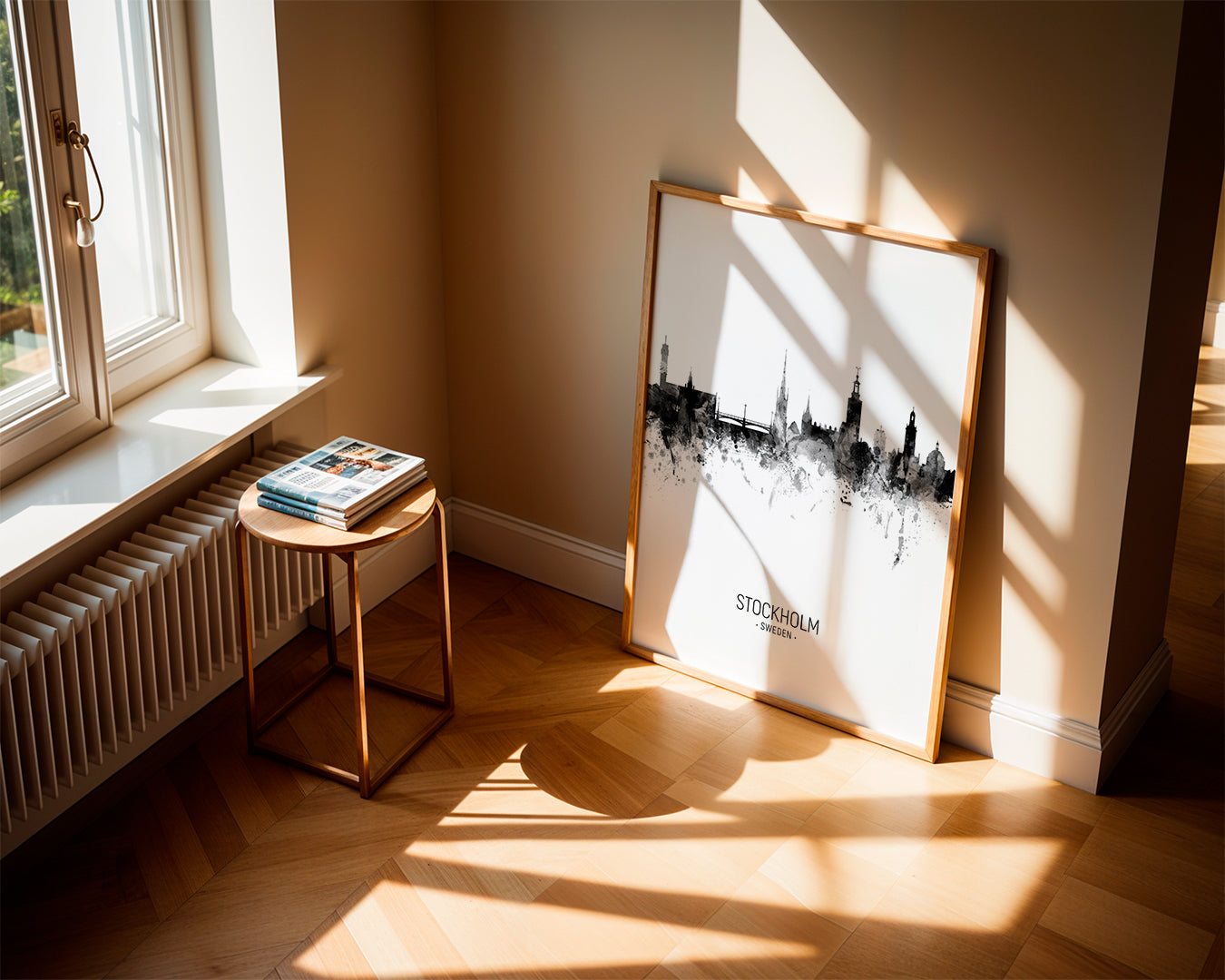 Stockholm Skyline noir et blanc