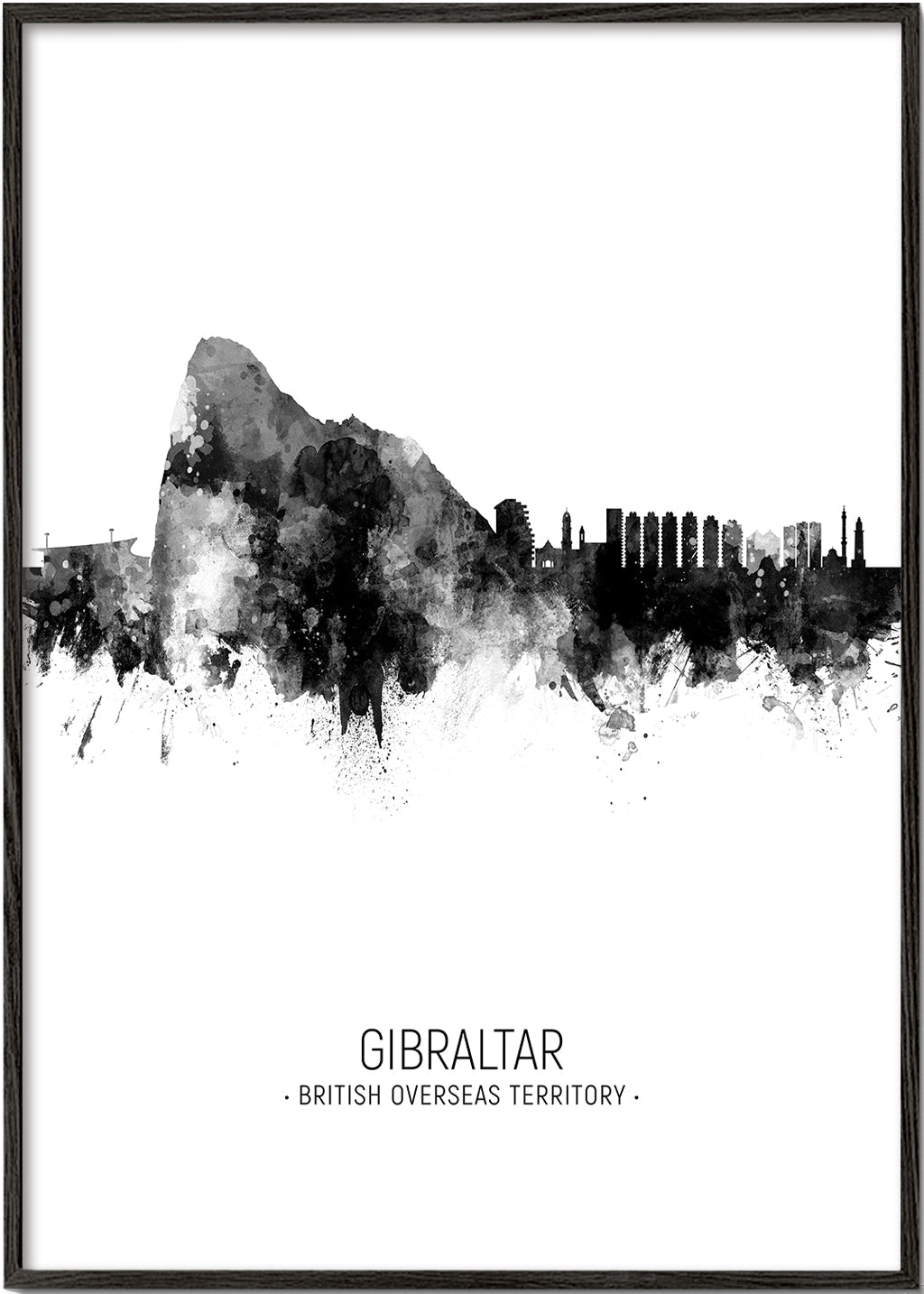 Gibraltar Skyline blanc et noir