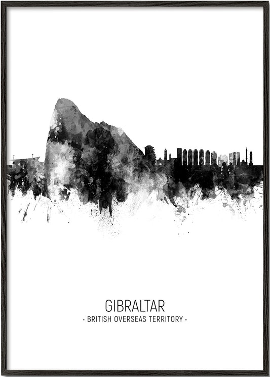 Gibraltar Skyline blanc et noir