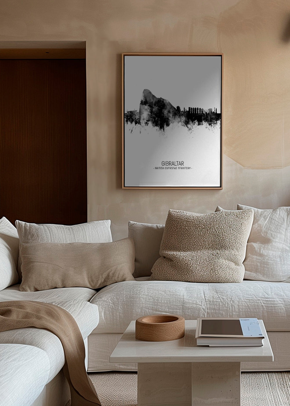 Gibraltar Skyline blanc et noir