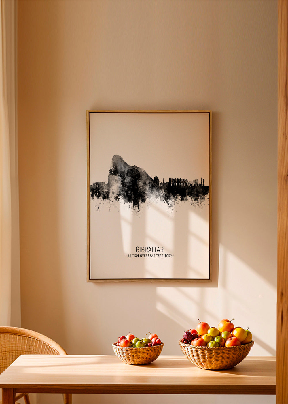 Gibraltar Skyline blanc et noir