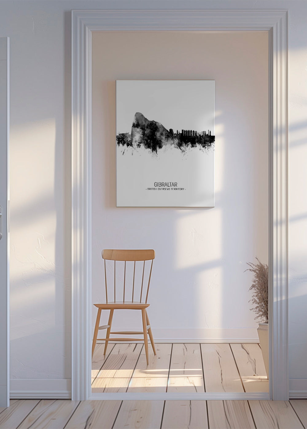 Gibraltar Skyline blanc et noir