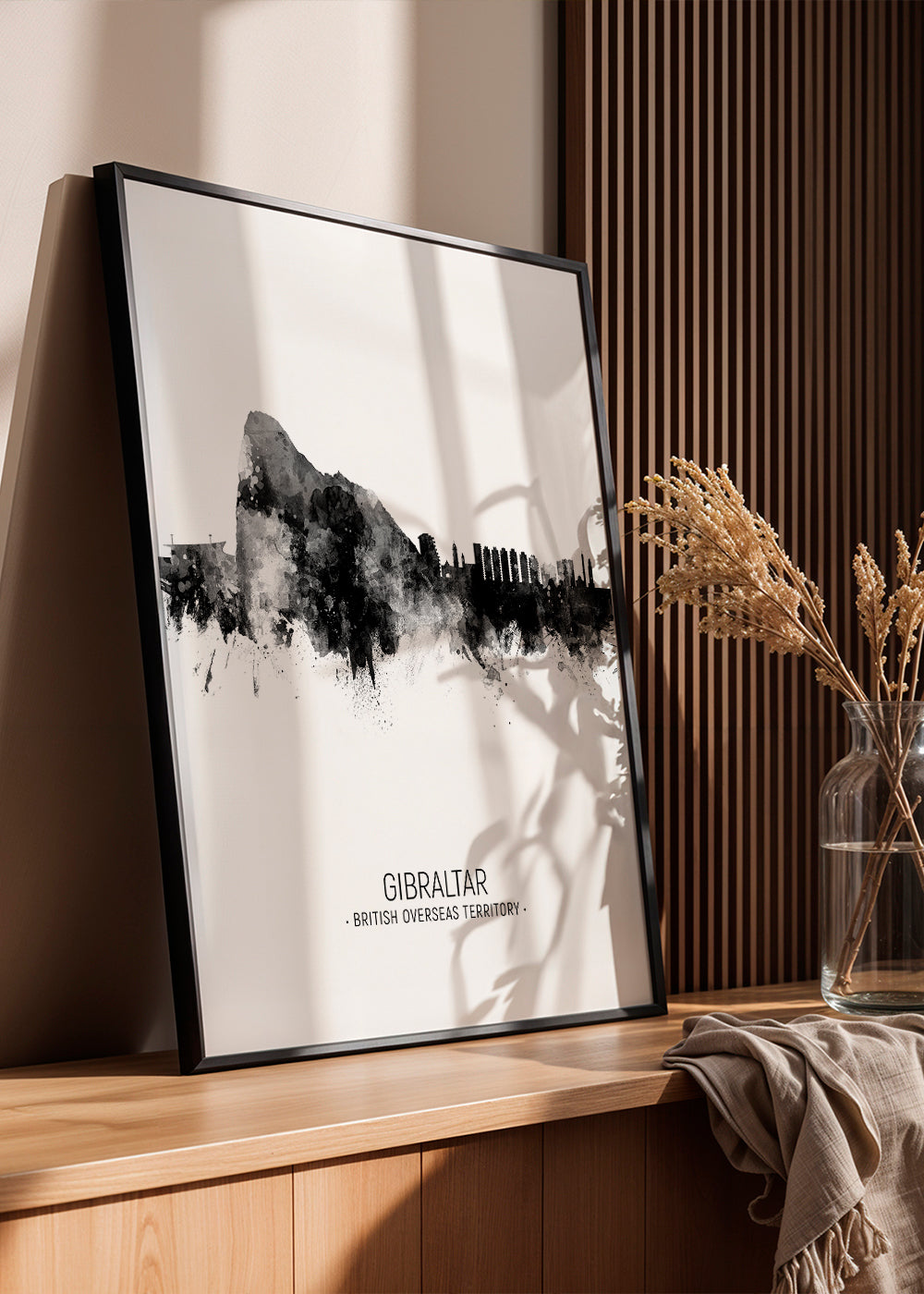 Gibraltar Skyline blanc et noir