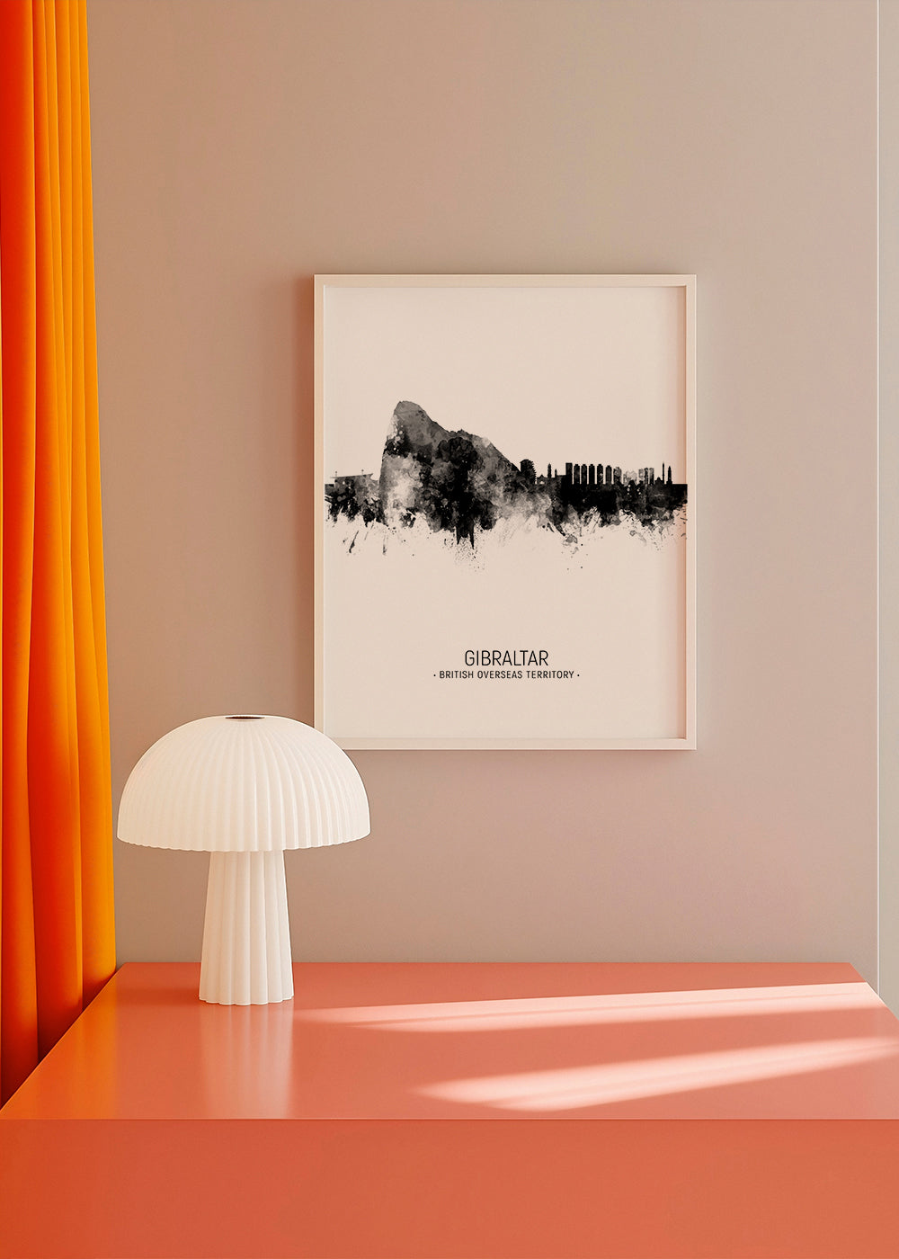 Gibraltar Skyline blanc et noir