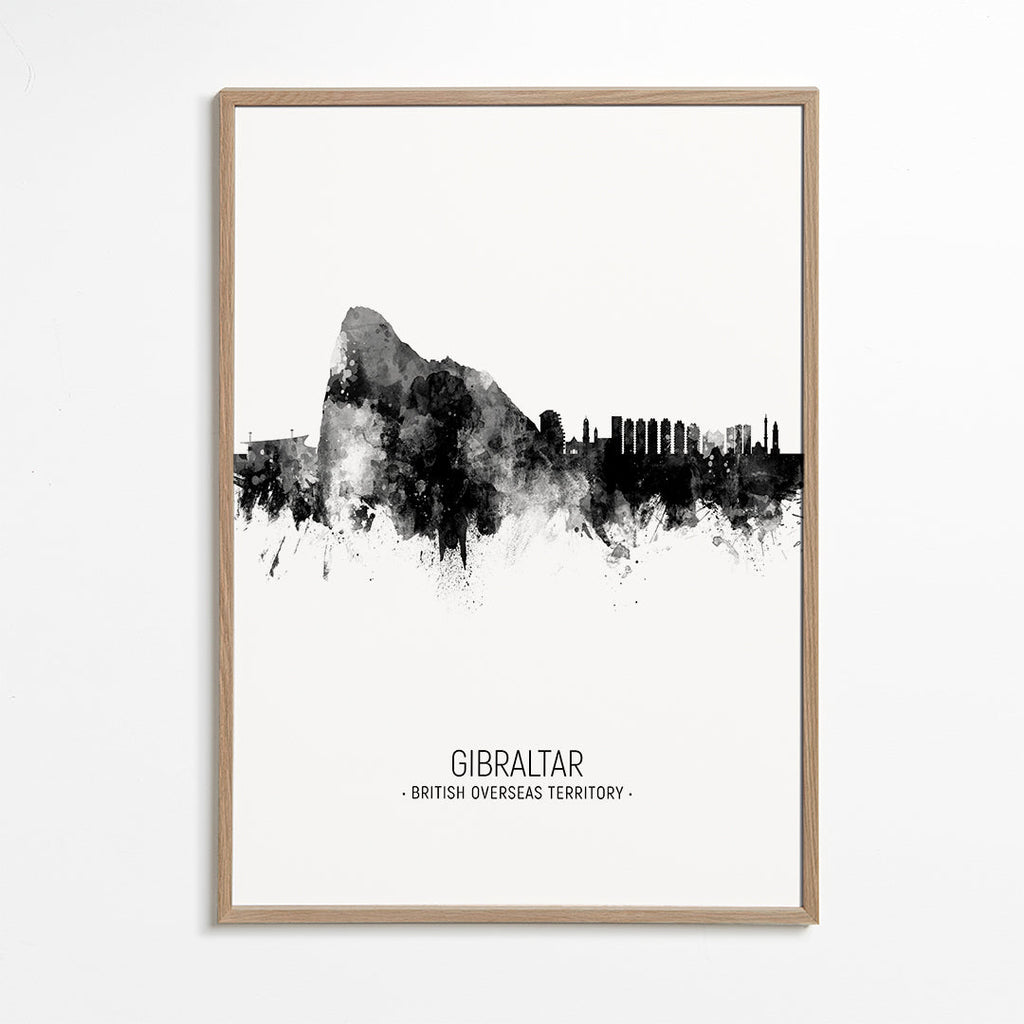Gibraltar Skyline blanc et noir