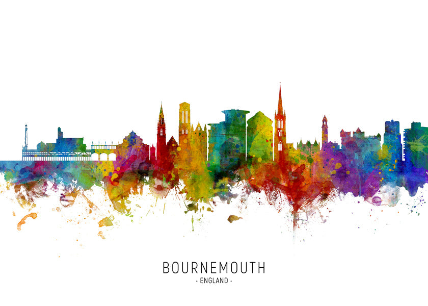 Bournemouth Skyline multicoloré