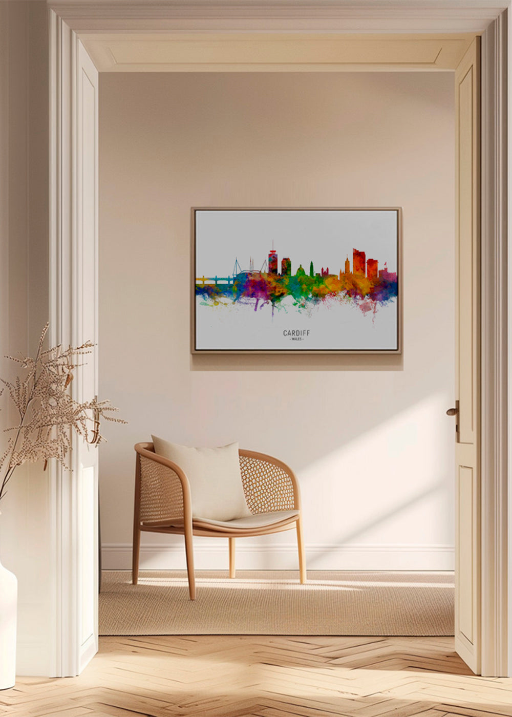 Cardiff Skyline multicoloré