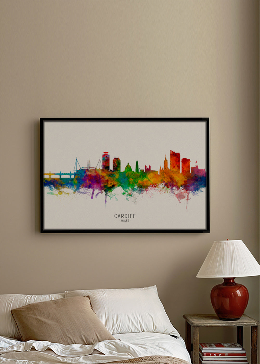 Cardiff Skyline multicoloré