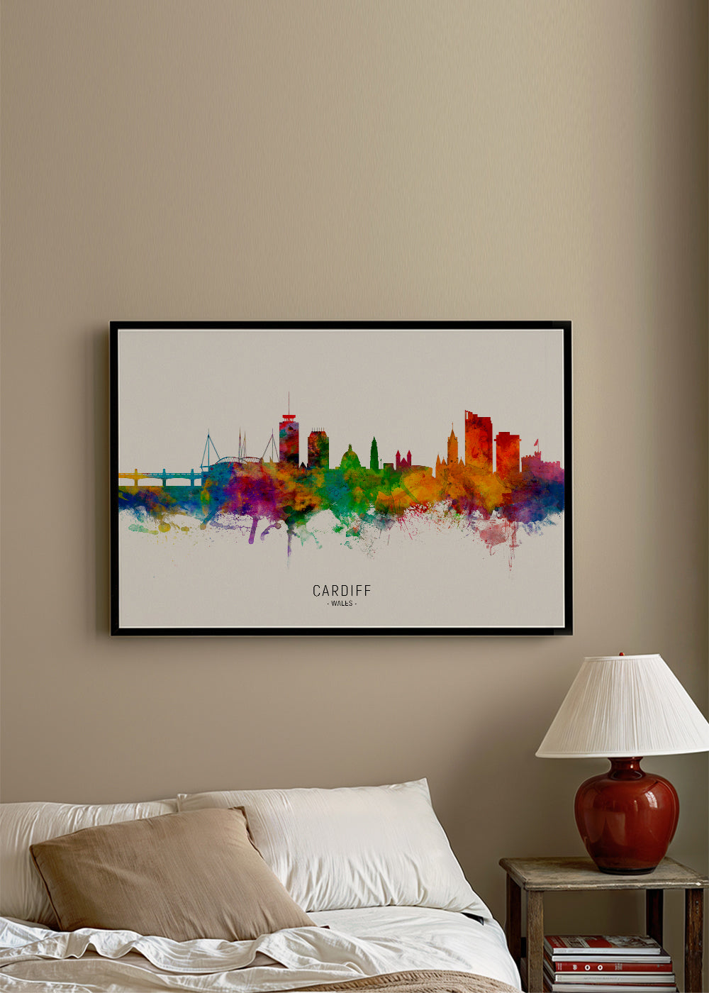 Cardiff Skyline multicoloré