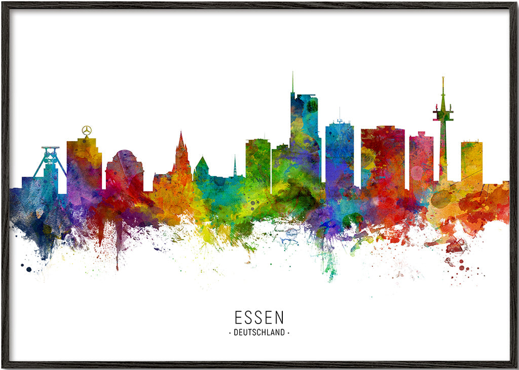 Essen Skyline multicoloré